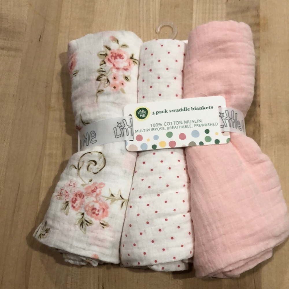 3 swaddle blankets NWT